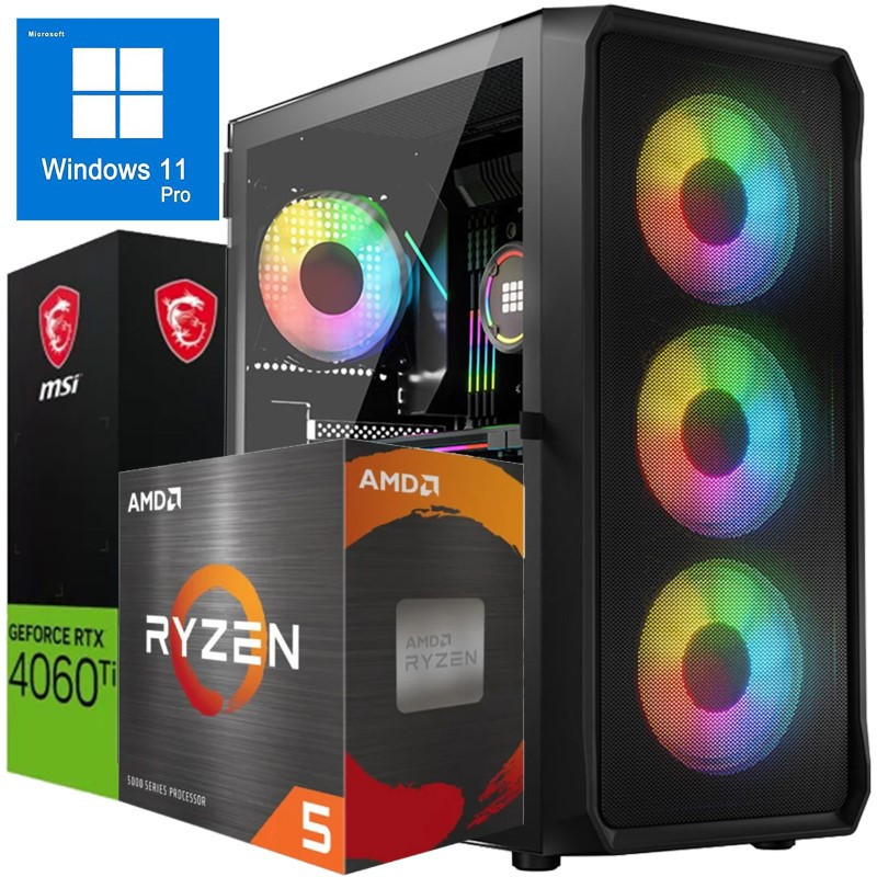 Komputer Gamingowy ALTREO Ryzen 5 5500 | RTX 4060 TI | 32GB RAM | 1000GB SSD NVME | WINDOWS 11 PRO