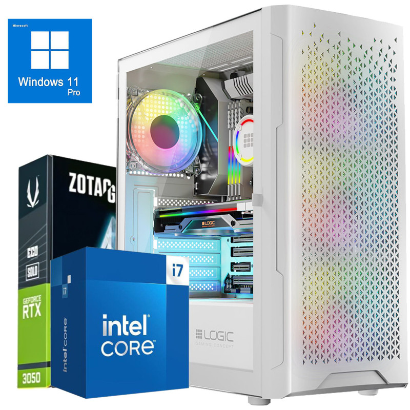 Komputer Gamingowy BIAŁY ALTREO Core I7 12700f | RTX 3050 | 32GB RAM | 1000GB SSD NVME | WINDOWS 11 PRO